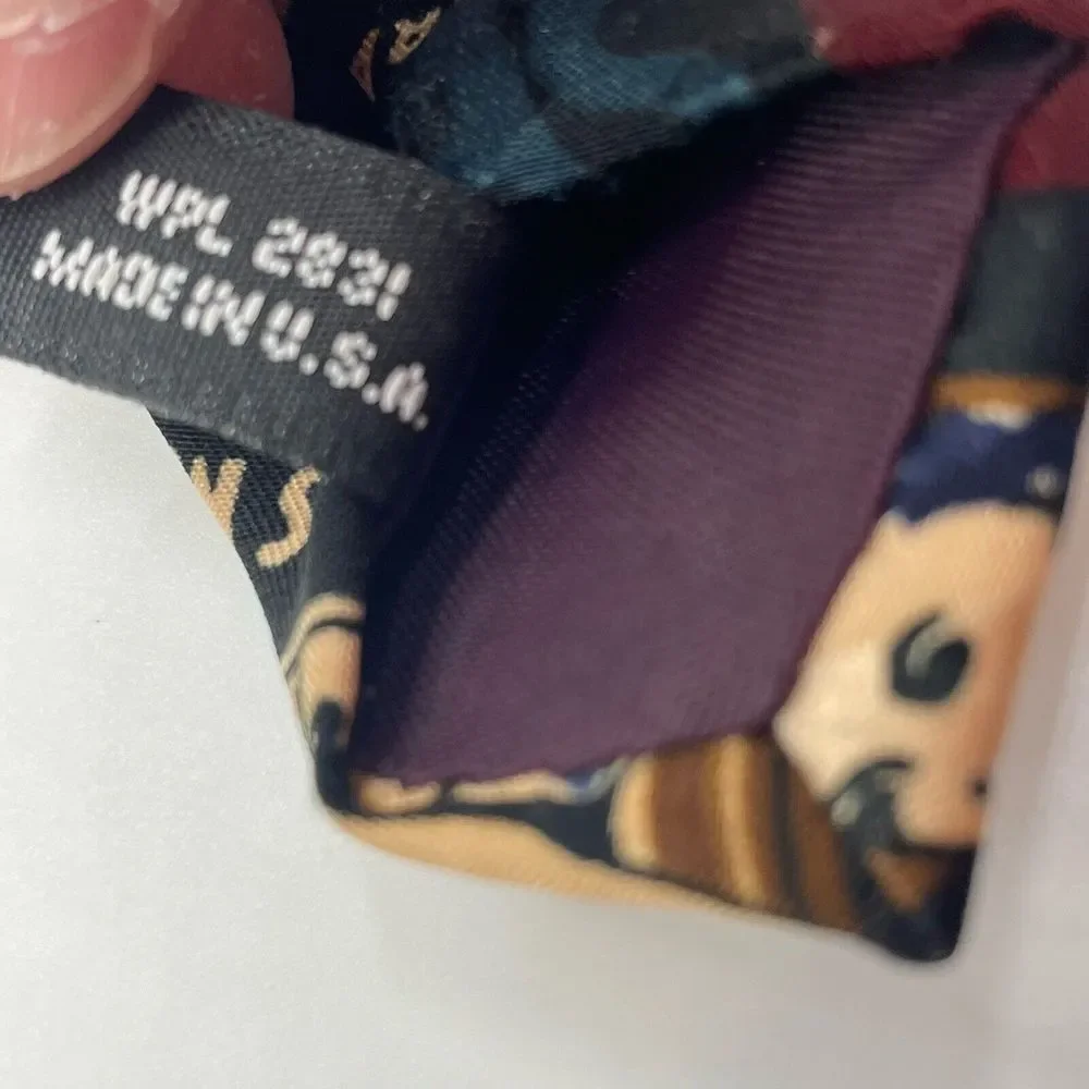 Vtg Bugle Boy Mens Tie‎ Art Deco Ritz Carlton Roosevelt Hotel 3 3/4
